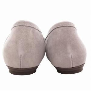 himiko きらきらビジューモカシン フラットシューズ ビット スエード 24cm グレー 631320 /GV AD
