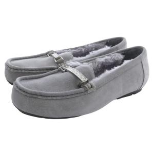 ファー モカシン ローファー シューズ 24cm グレー /SR32 AD