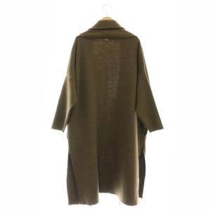 MUSE de Deuxieme Classe スムース ニット ガウンコート コーディガン ロング ブラウン /DF OS
