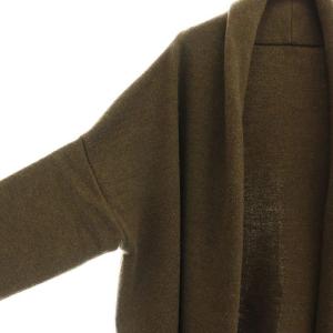 MUSE de Deuxieme Classe スムース ニット ガウンコート コーディガン ロング ブラウン /DF OS