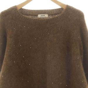 JOURNAL STANDARD L'ESSAGE 24AW アルパカMIX スパンコールニットプルオーバー セーター 長袖 ブラウン /DF OS