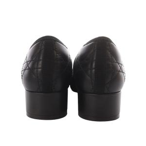 Christian Dior 24SS カナージュ キルティング カーフスキン バレエパンプス 36 ブラック