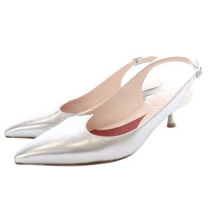 アイラブヴィヴィエ スリングバック パンプス ポインテッドトゥ ピンヒール 35.5 シルバー色 /SR8