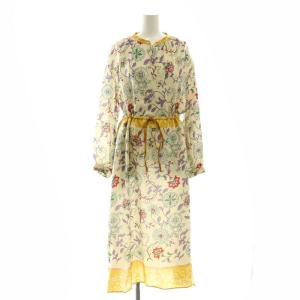 フラワーパネルプリントワンピース 花柄 M マルチカラー /MI OS