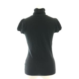 BURBERRY BLUE LABEL タートルネック ショートスリーブ ニット 半袖 38 ブラック /HK OS