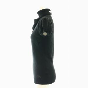 BURBERRY BLUE LABEL タートルネック ショートスリーブ ニット 半袖 38 ブラック /HK OS