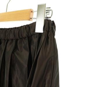 UNITED ARROWS シャンブレー タフタ プリーツスカート 36 茶 /MI OS