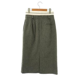 rim.ark 24AW Double waist middle SK タイトスカート ストライプ 36 グレー /MI