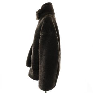 Discoat 24AW カーリーファースタンドブルゾン ボアジャケット オーバーサイズ F ダークブラウン /ES OS