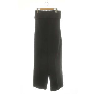 25SS トリコチンベアトップパンツ ワイドパンツ 38 ブラック /DF OS