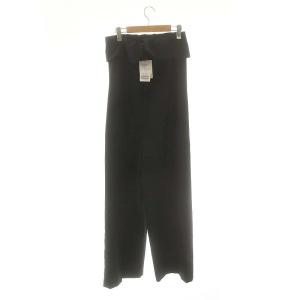 NOBLE 25SS トリコチンベアトップパンツ ワイドパンツ 38 ブラック /DF OS