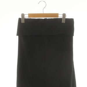 NOBLE 25SS トリコチンベアトップパンツ ワイドパンツ 38 ブラック /DF OS