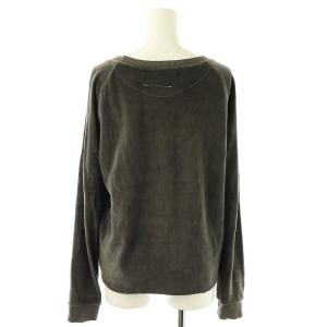 Maison Margiela MM6 エムエムシックス ベロア 長袖 カットソー M チャコールグレー /MI OS