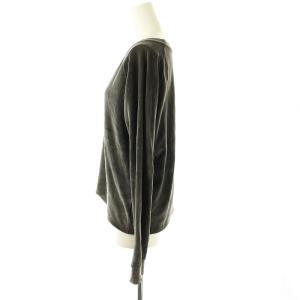 Maison Margiela MM6 エムエムシックス ベロア 長袖 カットソー M チャコールグレー /MI OS