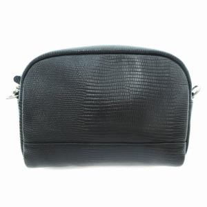 TOFF&LOADSTONE ショルダーバッグ リザード型押し PVC 黒 ブラック /JS