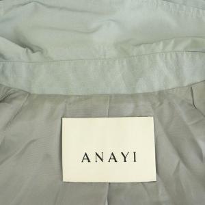 ANAYI トレンチコート ショート丈 ワイド ベルト付 36 ライトグレー /MY OS
