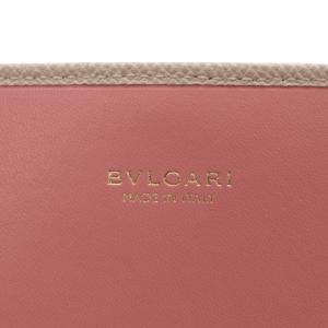 BVLGARI 長財布 二つ折り ロゴクリップ レザー ピンク 288174