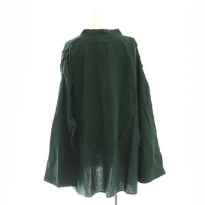SEEALL OVERSIZED TUCKED SMOK プルオーバー 38 緑 グリーン /SS OS