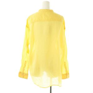 ARMEN GAUSE BANDED COLLAR SHIRT シャツ 長袖 バンドカラー 3 黄 イエロー /AT