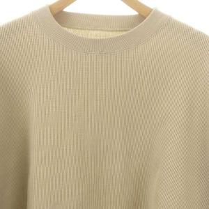 JOURNAL STANDARD LUXE ワッフル プルオーバー カットソー 七分袖 ベージュ /ES OS
