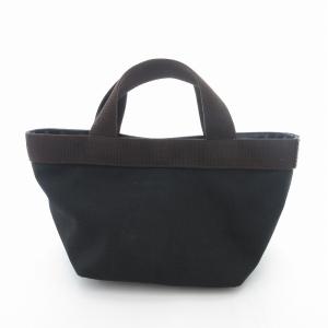 Hervé Chapelier 701C コーデュラ舟型トートS バッグ ノワール モカ /UO