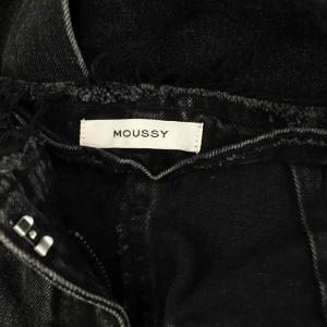 MOUSSY 23AW MERMAID DENIM マーメイドデニムスカート ロング カットオフ 0 ブラック /MY