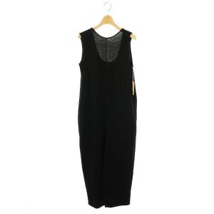 強撚オールインワン ノースリーブ コットン 2 黒 /NR OS