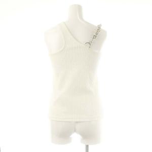 JOHN LAWRENCE SULLIVAN チェーンストラップ タンクトップ リブ S 白 ホワイト /AT OS