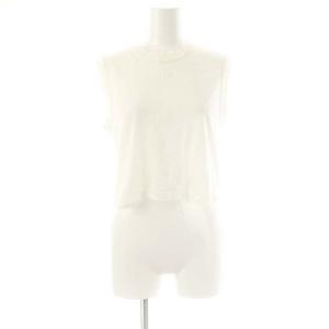 ロゴ タンクトップ クルーネック XS 白 ホワイト /AT OS