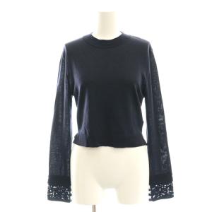 21FW Osmanthus Motif Jacquard Sheer Knitted Top 金木犀