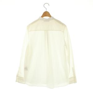 TOMORROWLAND collection 23AW コットンブロード エンブロイダリーカラーブラウス 長袖 36 白 ホワイト /AT OS