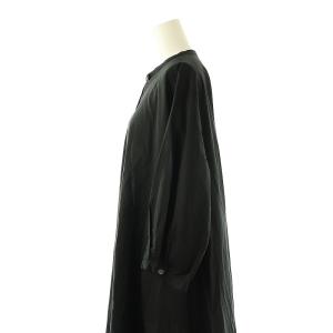 mizuiro ind mizuiroind スタンドカラー フレア ロング ワンピース ミモレ 七分袖 黒 ブラック /AT OS