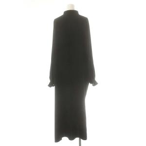 THE RERACS THERERACS ザリラクス RERACS FRONT TUCK POLO DRESS ワンピース ロング 長袖 36 ブラック /DF