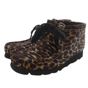 Clarks オリジナルズ WALLABEE レオパード シューズ ハラコ UK5 24.5-25cm 黒 ブラック