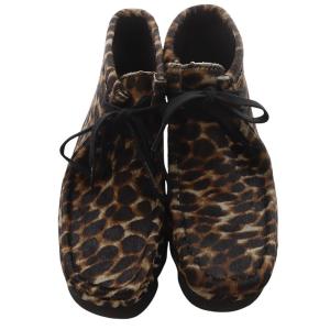 Clarks オリジナルズ WALLABEE レオパード シューズ ハラコ UK5 24.5-25cm 黒 ブラック