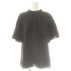 ソフィー 23SS シアーフレアースリーブ前後2WAYブラウス 半袖 プルオーバー 38 黒 /NR OS