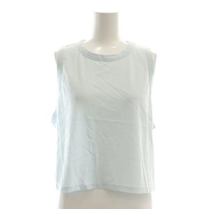 24SS CROPPED タンクトップ クルーネック ショート丈 F 水色 /AT OS