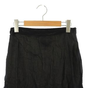 MM6 Maison Margiela ここのえ期 レーヨンサイドギャザースカート タイト ひざ丈 40 黒 ブラック /AT OS SH