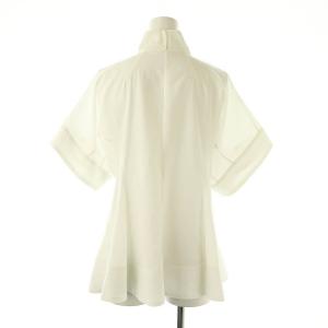 cccmalie フレアシャツブラウス 半袖 ホワイト /DF OS