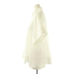 cccmalie フレアシャツブラウス 半袖 ホワイト /DF OS