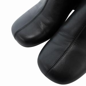 CAMPER アンクルブーツ ショート スクエアトゥ サイドジップ レザー チャンキーヒール Niki 37 黒 ブラック