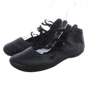 RIGHT NINA ライトニナ フラットシューズ パンプス レースアップ レザー 38 黒 ブラック