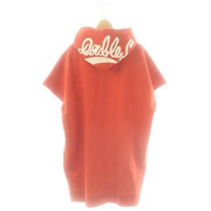 DOUBLE STANDARD CLOTHING ノースリーブ パーカー プルオーバー 刺繍 F レッド /DF OS