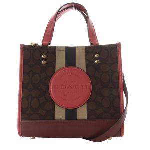 デンプシー トート 22 シグネチャー ジャカード ウィズ ストライプ トートバッグ ショルダーバッグ