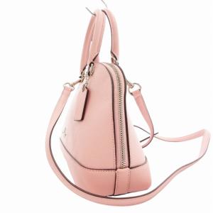COACH F27591 ミニ シエラ サッチェル ハンドバッグ ショルダー 斜め掛け ロゴ レザー ピンク /GV