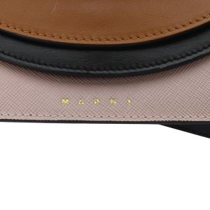 MARNI トリプルフラップショルダーバッグ ワンショルダー 斜め掛け レザー ピンク ブラック ブラウン PFMO0003U0