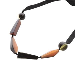 MARNI リボンネックレス 黒 ブラック 茶色 ブラウン 黒 ブラック /SR32