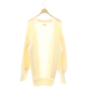 UNITED ARROWS アルパカファー カーディガン ニット 長袖 オフホワイト /DF OS