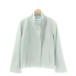スタンドカラーショートコート アウター 総裏地 ウール 1 ライトブルー /DO OS