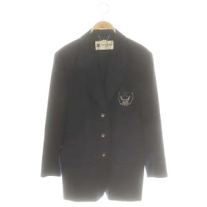 ロゴ ウール テーラードジャケット 9AR 紺 /MI OS